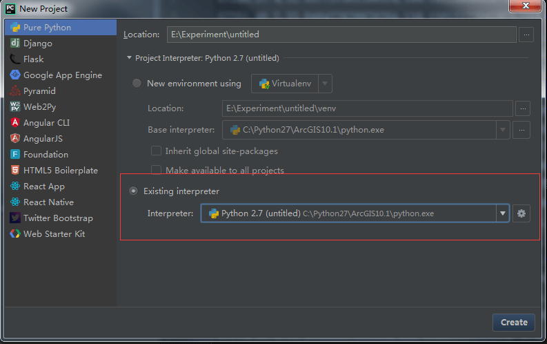 pycharm-arcgis-arcpy-project