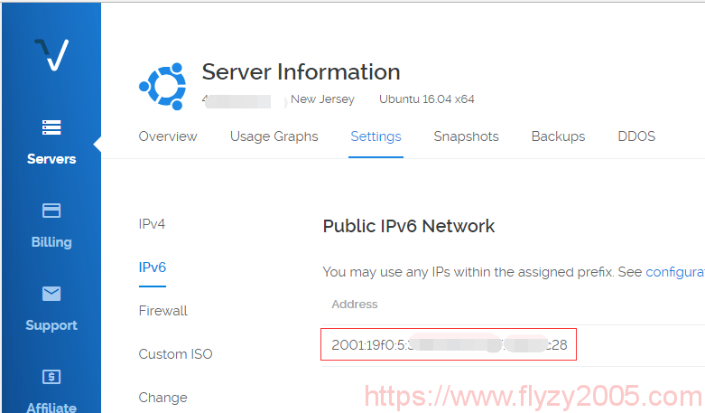 vultr-ipv6-address